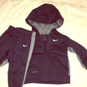 ❌SOLD❌Navy and Gray/Silver NIKE joggers hood